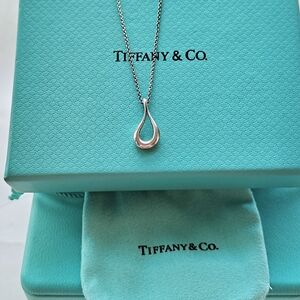 Tiffany & Co. Silver Teardrop Pendant Necklace